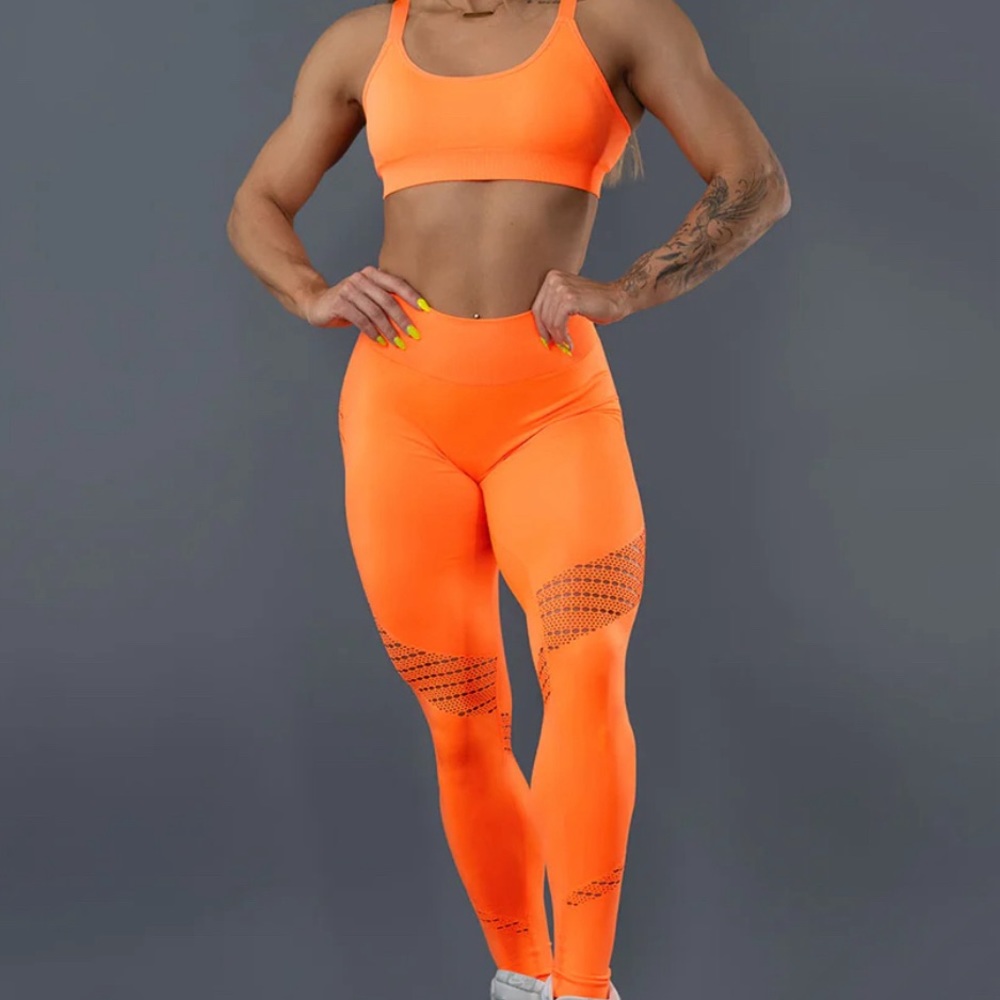 Violate the dress code Neon Orange Synergy 3 piece neon Orange set